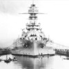 1932 - USS Arizona BB-39 seen in drydock at Pearl Harbor, Hawaii