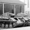 Dois T-70 e um Hotchkiss H-39 da 5 Pol. Panzer Kompanie.