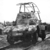 A Panhard Funk outfitted with special wheels for rail patrol