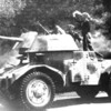 French Panhard with a modified turret and mounted with a German 37mm gun. This vehicle was used for anti-partisan duty in Russia