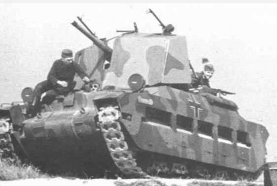 A captured and re-fitted British Matilda Mk II