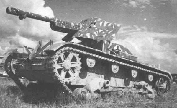 en 7,5cm PaK97-98 på en rysk T-26.