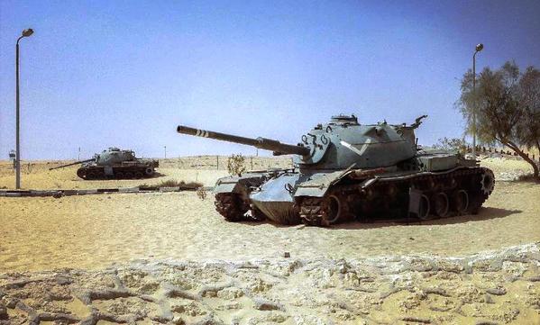 Abandoned tanks are seen at an open section of Bar Lev Line in Sinai Peninsula, Egypt