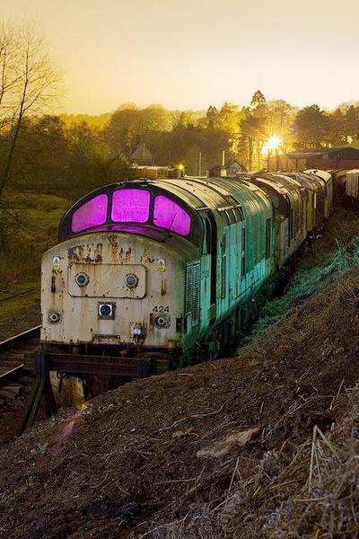 Abandoned train in England