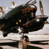 A great view of the radar pod of the P-38 M “Night Lightning” version.  Modified from a P-38 L frame, the night fighter variant P-38 contained the radar pod with a radar operator passenger.