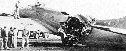 This B-17 took a direct flak hit in the waist over Debrecen, Hungary which killed three crewmen and wounded two others.