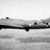 B-17F-5-BO of the 97th Bomb Group, 414th Bomb Squadron, in flight after a collision with an Me-109 over Tunis. The aircraft was able to land safely on her home base in Biskra, Algeria