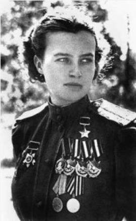 Lydia Litvyak, one of two Russian pilots who were the world’s only female fighting aces during World War II.