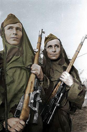 Soviet snipers at the front