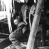 Wintry scene on the Western Front a young soldier surrounded by icicles, France