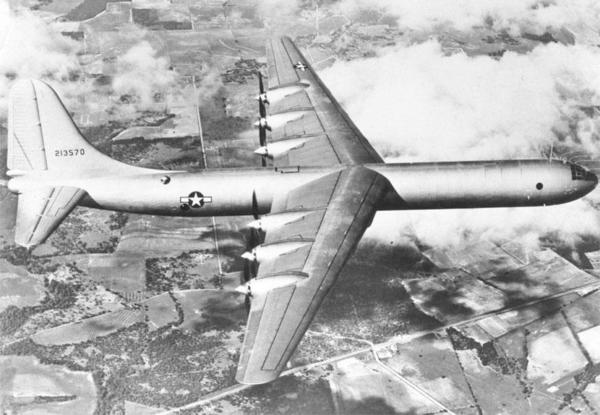 XB-36_first_flight