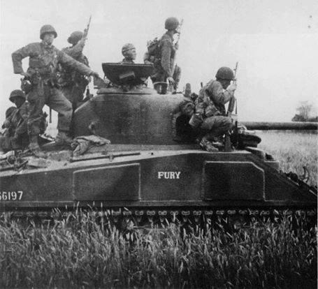 The Original Fury, the M4 Sherman tank «Fury» during «Operation Cobra» from 25 to 31 July 1944