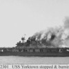 Yorktown burning 4 June 42