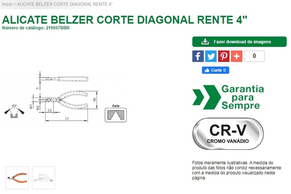 Alicate Belzer Diagrama